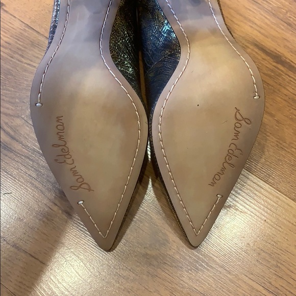 •RARE• Gold leather Sam Edelman stiletto heels - Picture 5 of 5
